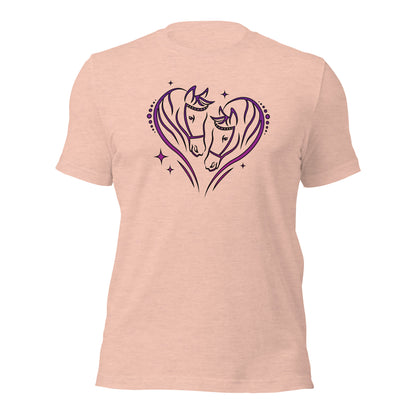 Valentines Day Equestrian Horse Heart Unisex Light Shirt