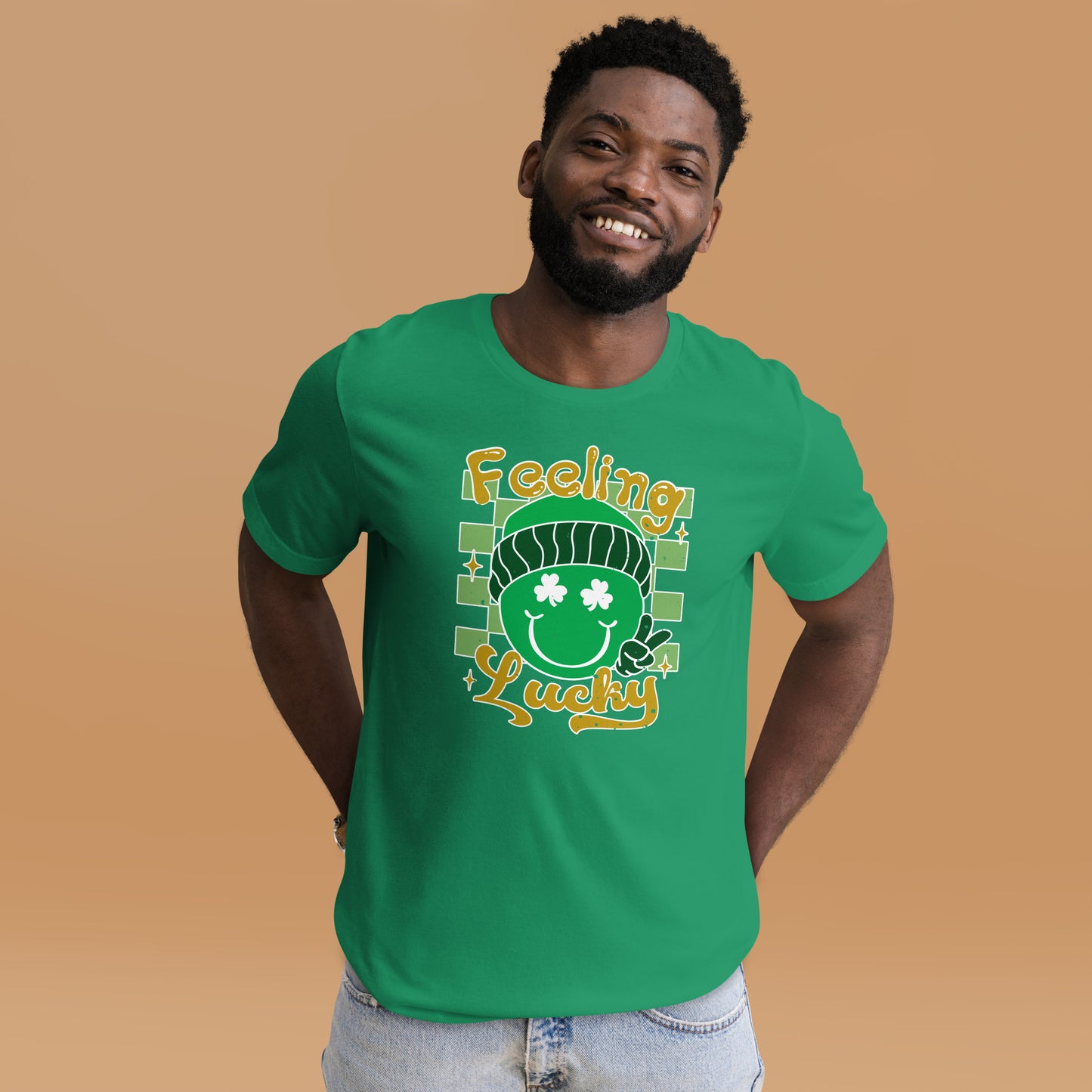 Smiley Feeling Lucky Happy St. Patricks Day Unisex Dark Shirt