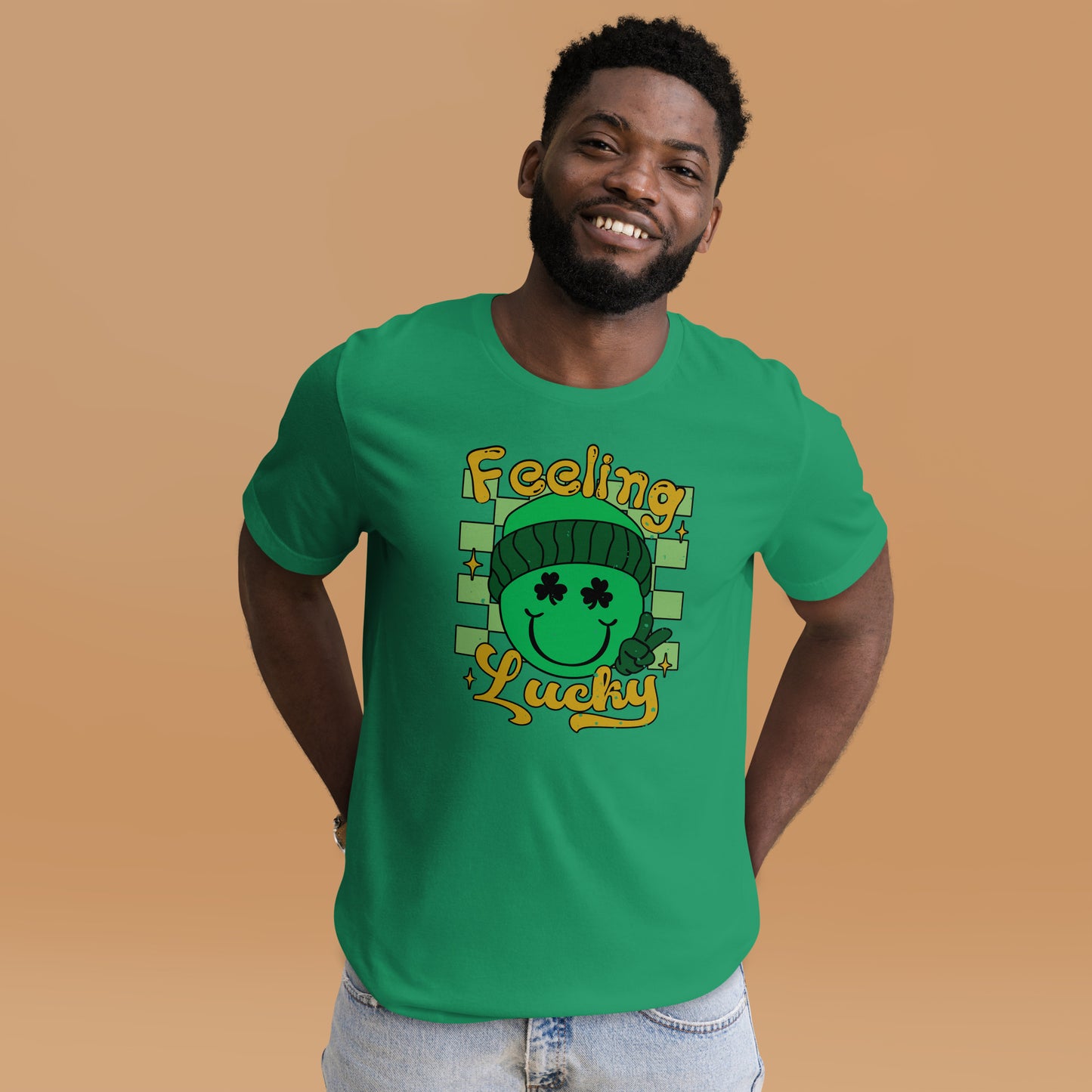 Smiley Feeling Lucky Happy St. Patricks Day Unisex Light Shirt