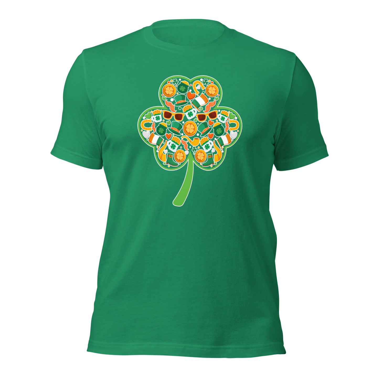 St. Patty Shirt Four Clover Leaf Pot Of Gold Unisex Dark Shirt