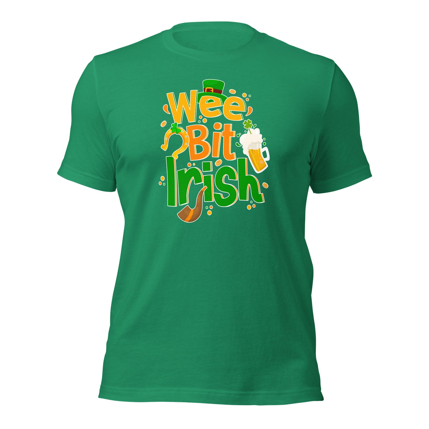 Wee Bit Irish Tee Drinking Irish Lover Unisex Dark Shirt