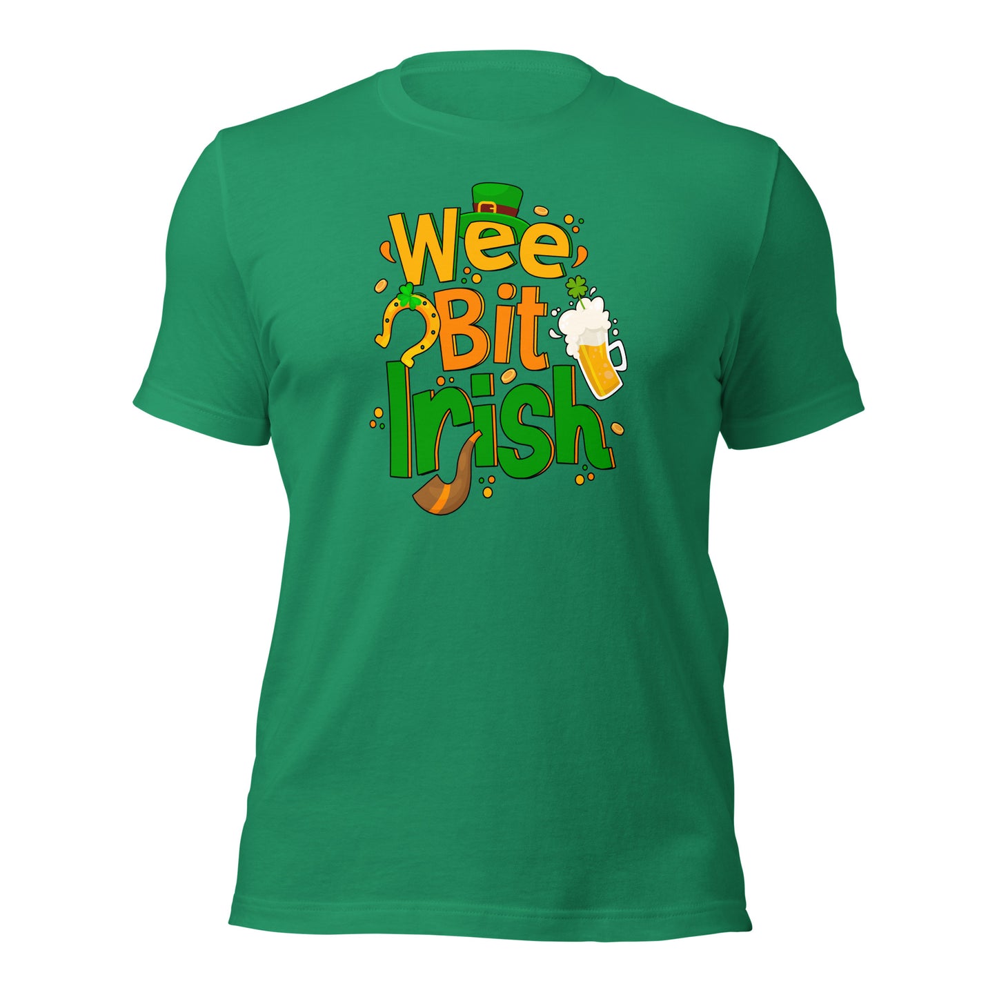 Wee Bit Irish Tee Drinking Irish Lover Unisex Light Shirt