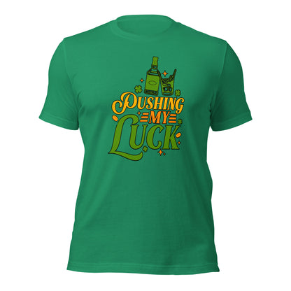 St. Patricks Day Pushing My Luck Gamer Unisex Light Tshirt