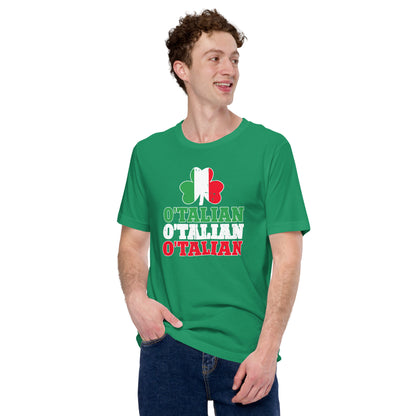 O' Talian Green St. Patricks Is Italian Unisex Dark Shirt