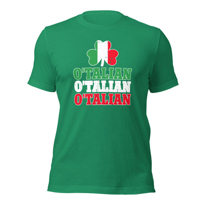 O' Talian Green St. Patricks Is Italian Unisex Dark Shirt