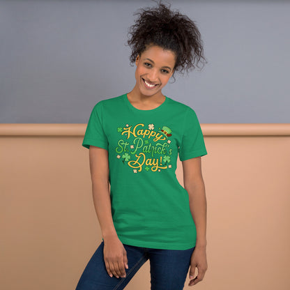 Happy St. Patricks Day Lucky Shamrock Unisex Light Shirt