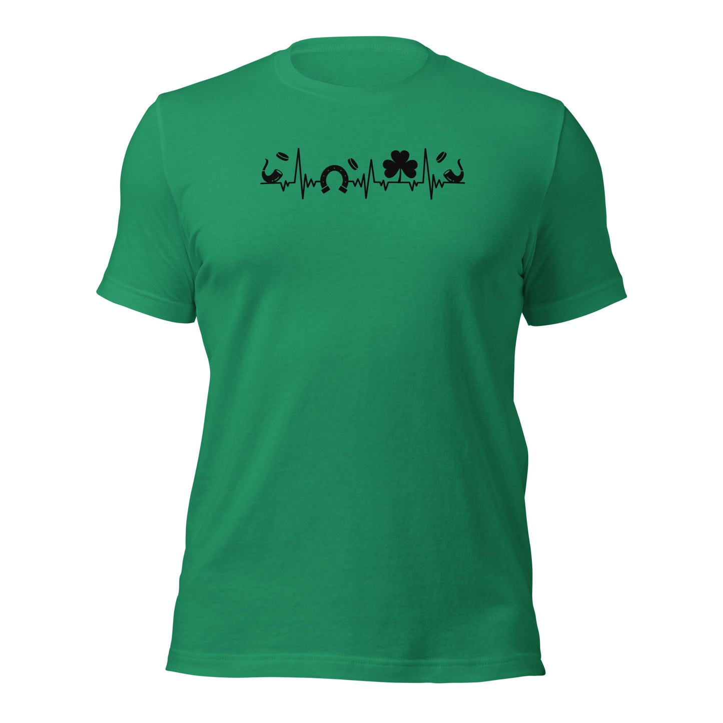 St. Patrick's Day Lucky Shamrock Heartbeat Unisex Light Shirt