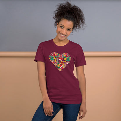 Christmas Heart I Love Christmas Unisex Dark Shirt