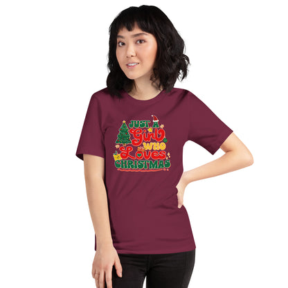 Just a Girl Who Loves Christmas Joyful Yuletide Unisex Dark Shirt