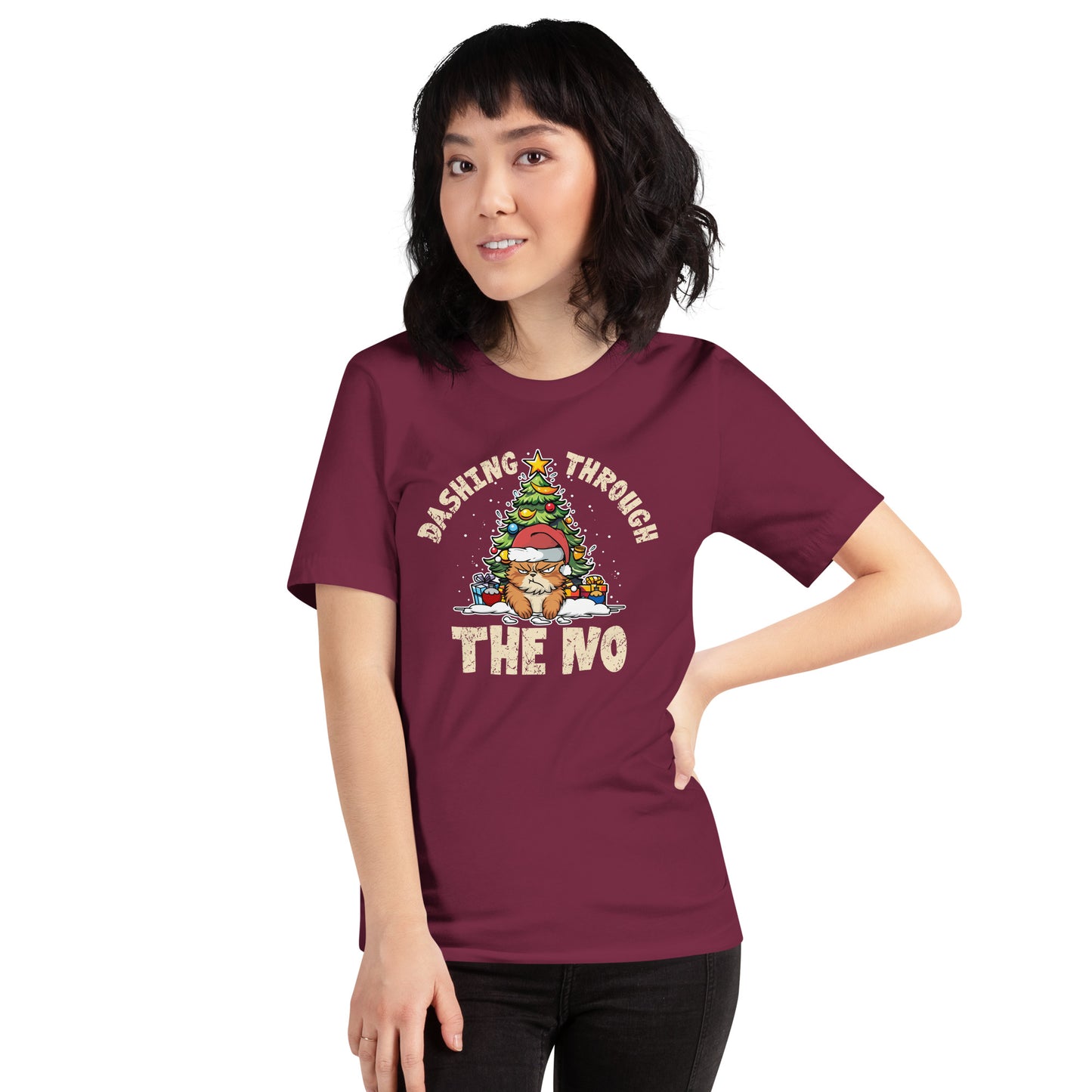 Dashing Through The No Funny Holiday Unisex Dark Tee