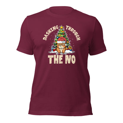 Dashing Through The No Funny Holiday Unisex Dark Tee