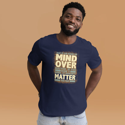 Mark Twain Mind Over Matter Vintage Unisex Dark Tshirt