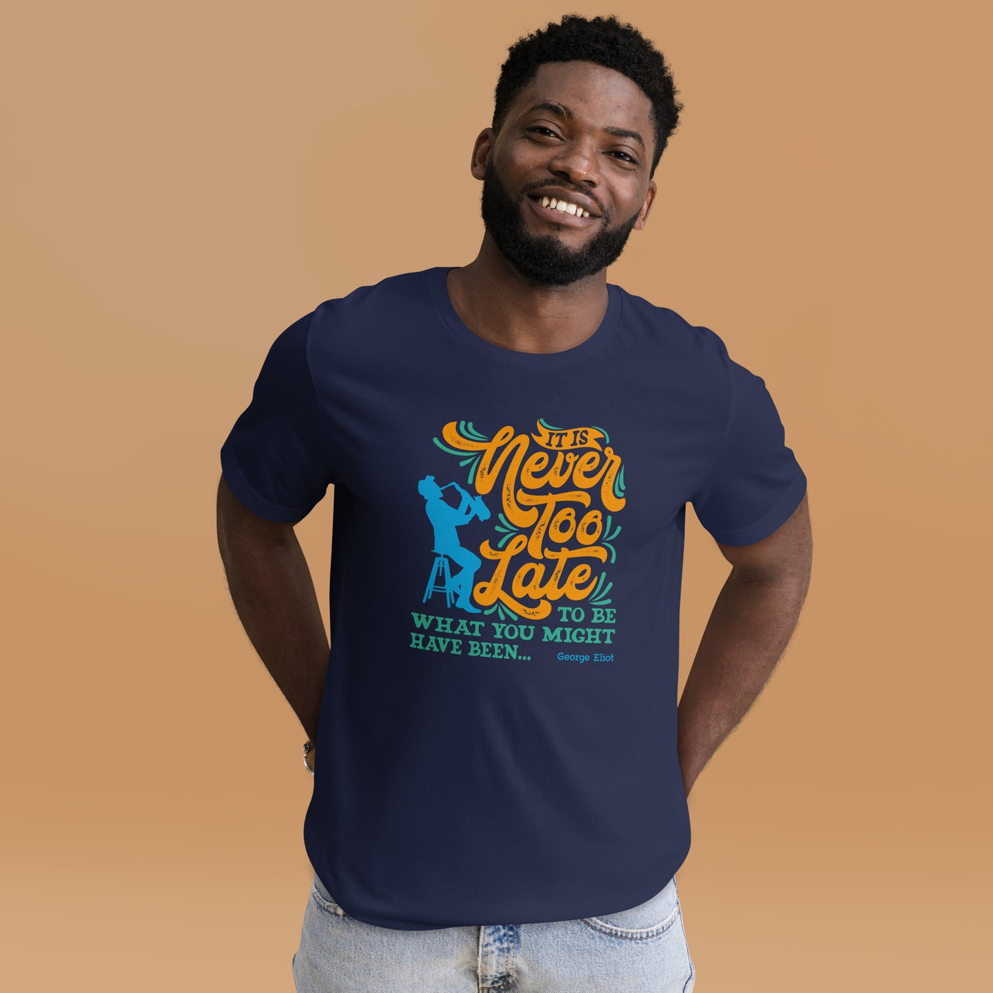 It Is Never Too Late To Be What You Might Have Been Sax Unisex Dark Tee