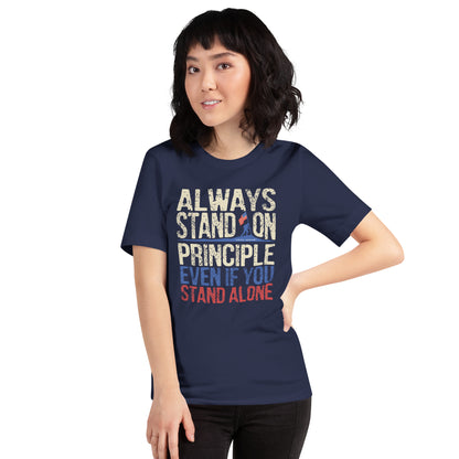 Always Stand On Principle By John Adams Quote Unisex Dark Shirt