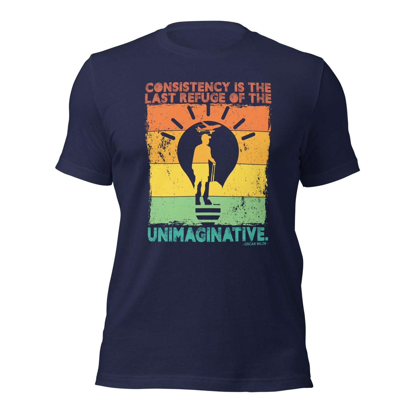 Consistency Is The Last Refuge Of The Unimaginative Retro Aviation Unisex Dark Shirt