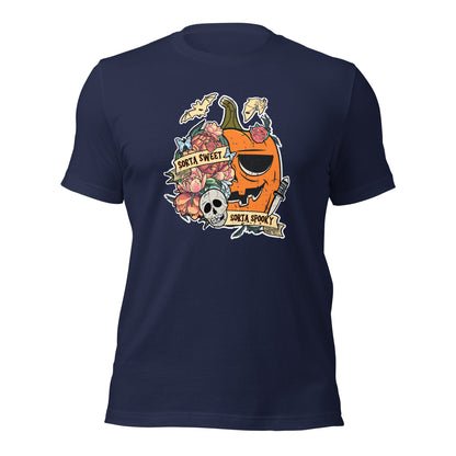 Retro Sorta Sweet Sorta Spooky Halloween Pumpkin Unisex Dark Shirt