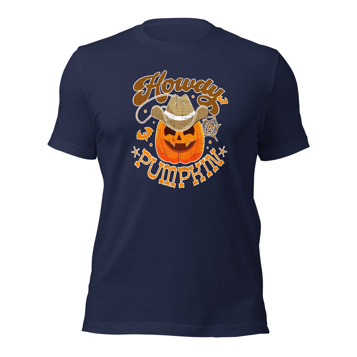 Howdy Pumpkin Cowboy Cowgirl Western Halloween Unisex Dark Shirt