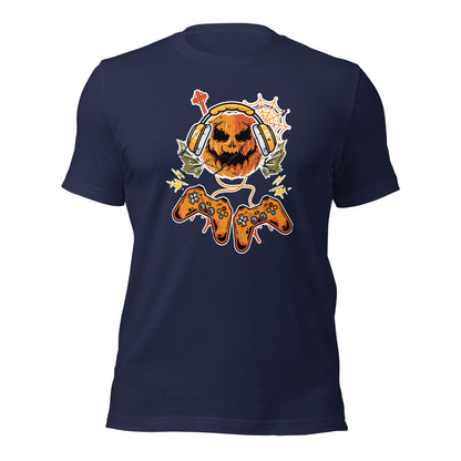 Halloween Pumpkin Gamer T Shirts Trick Or Treat Unisex Dark Tee