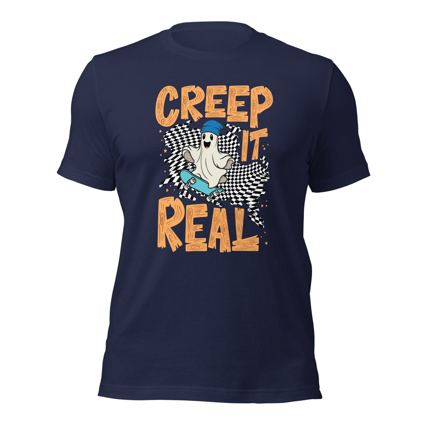 Creep It Real Skateboard Ghost Halloween Unisex Dark Shirt