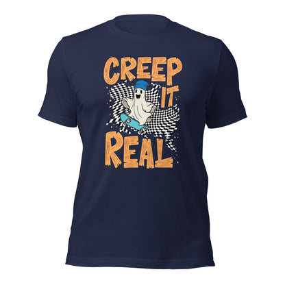 Creep It Real Skateboard Ghost Halloween Unisex Dark Shirt