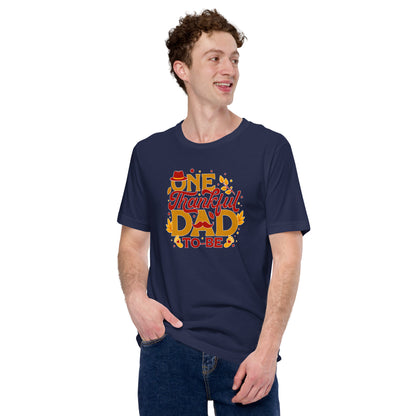 One Thankful Dad To Be Suprised Announcement Thanksgiving Unisex Dark Shirt