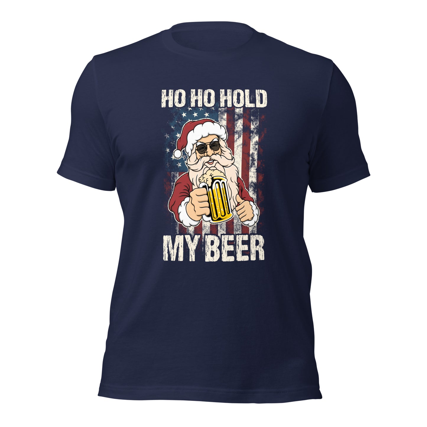 Ho Ho Hold My Beer Christmas In July Unisex Dark Shirt