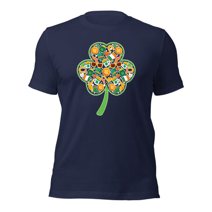 St. Patty Shirt Four Clover Leaf Pot Of Gold Unisex Dark Shirt