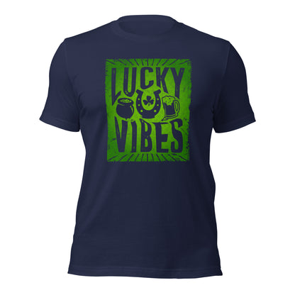 Lucky Vibes Summer Vibes Lucky St. Patricks Day Unisex Dark Shirt