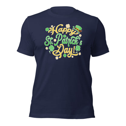 Happy St. Patricks Day Lucky Shamrock Unisex Dark Shirt