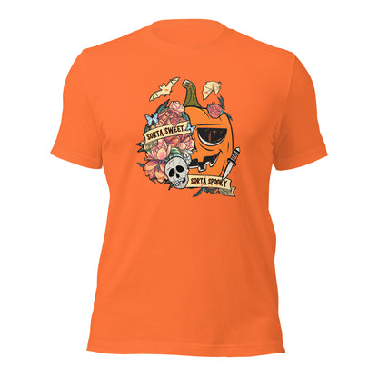 Retro Sorta Sweet Sorta Spooky Halloween Pumpkin Unisex Light Shirt