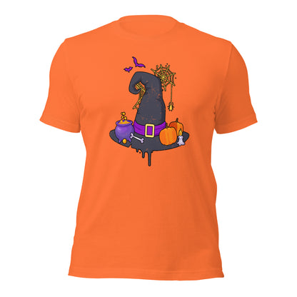 Witch Hat Aesthetic Halloween Vibes Graphic Unisex Light Shirt