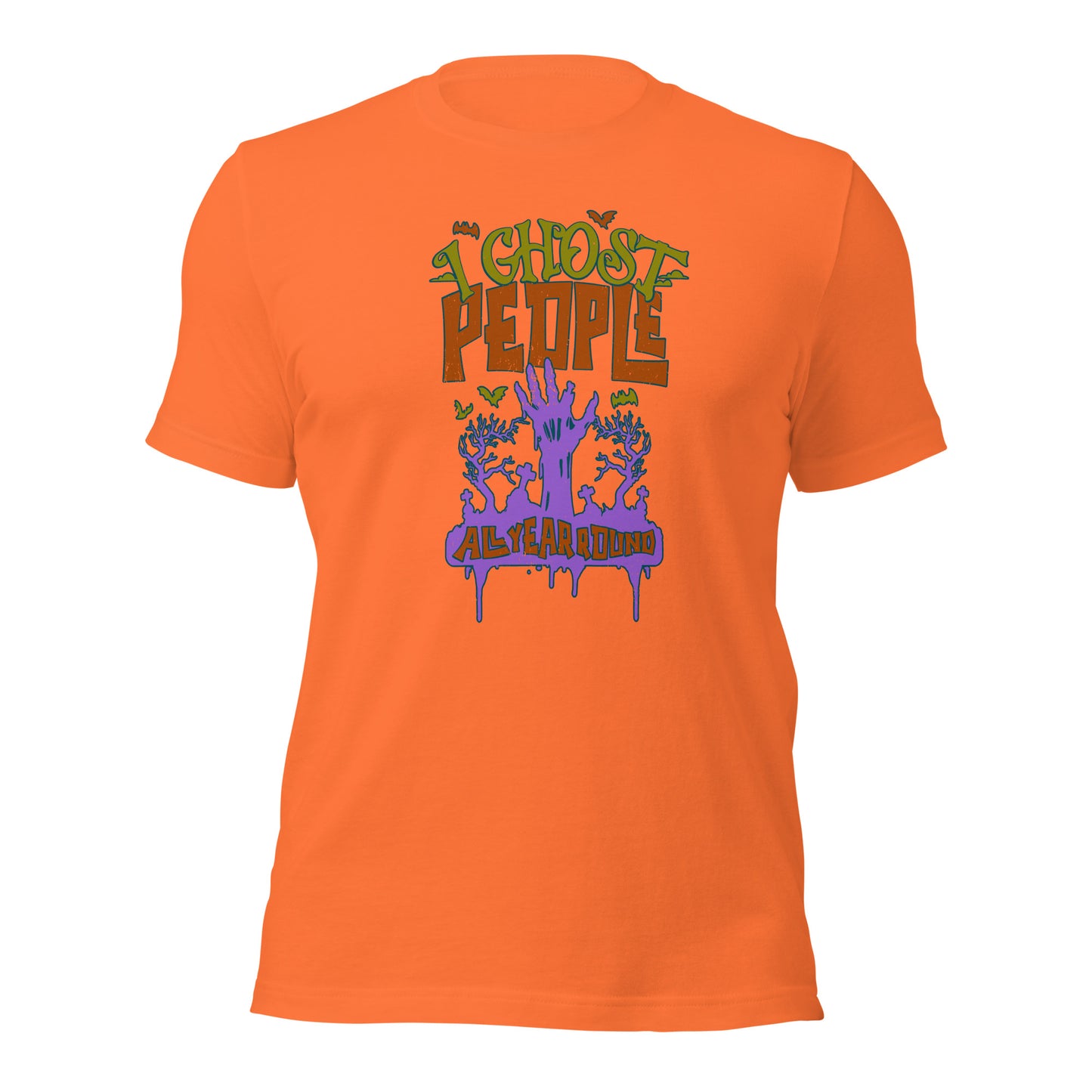 I Ghost People All Year Round Spooky Zombie Hand Unisex Light Shirt