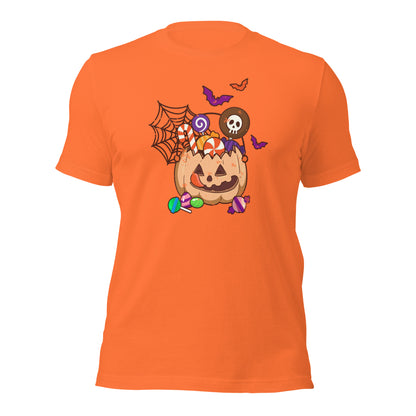 Sweet Pumpkin Jar Trick or Treat Spooky Season Unisex Light Shirt