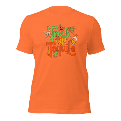 Trick Or Tequila Halloween Tequila Lover Unisex Light Shirt