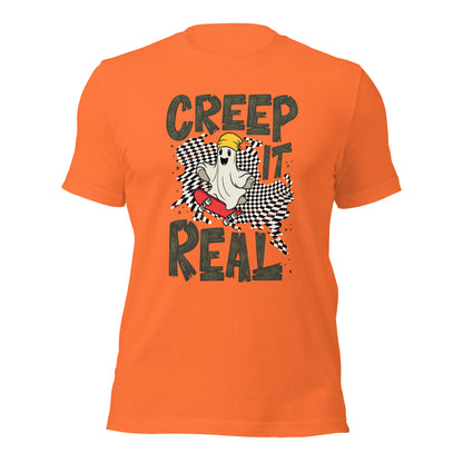 Creep It Real Skateboard Ghost Halloween Unisex Light Shirt