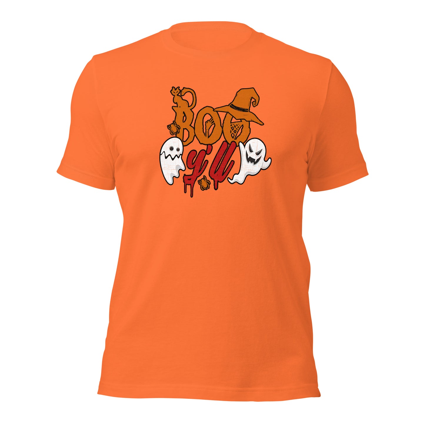 Boo Y'all Ghost Cowboy Western Halloween Party Unisex Light Tee