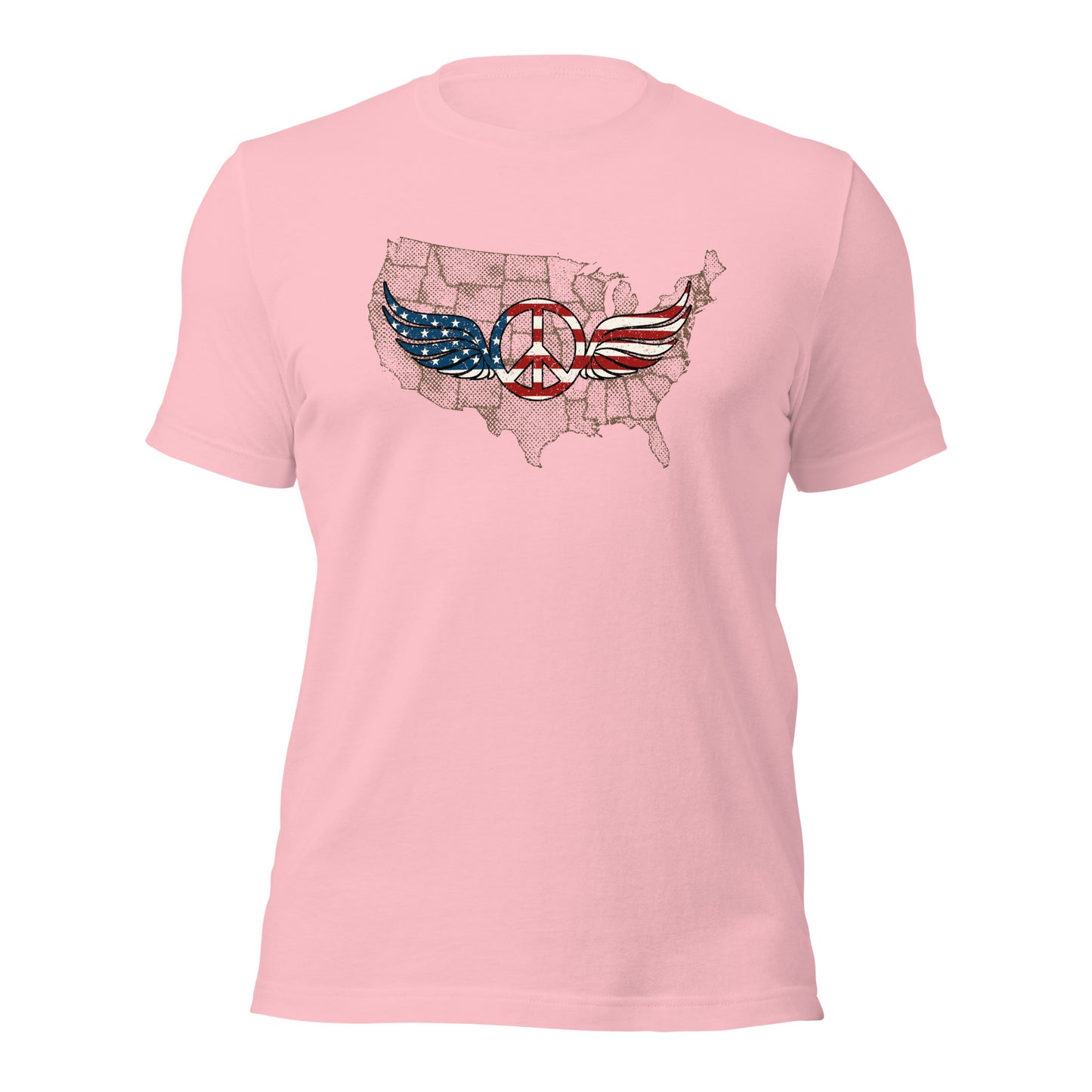 Stars And Stripes Peace Wings Sign Patriot Unisex Light Shirt