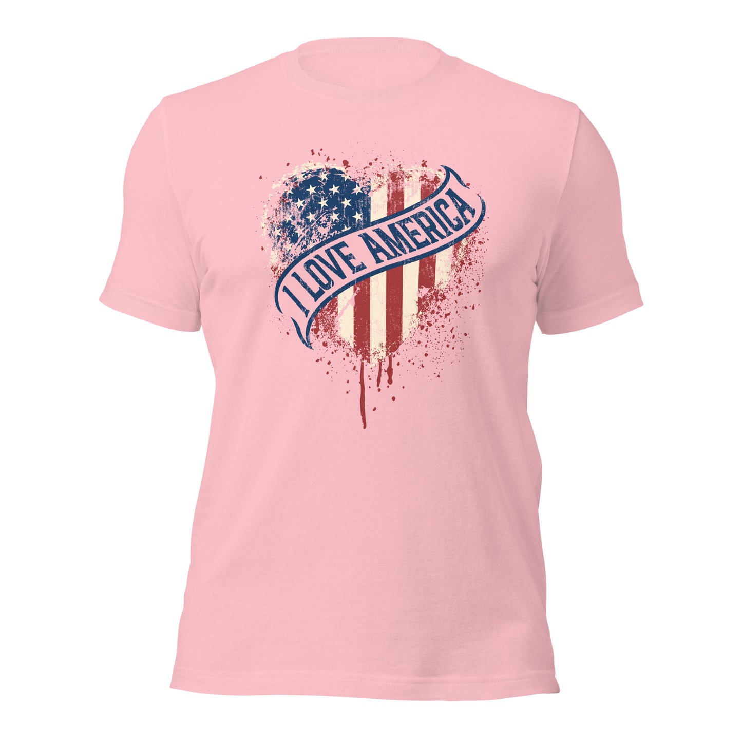 I Love America Vintage USA Map Unisex Light Shirt