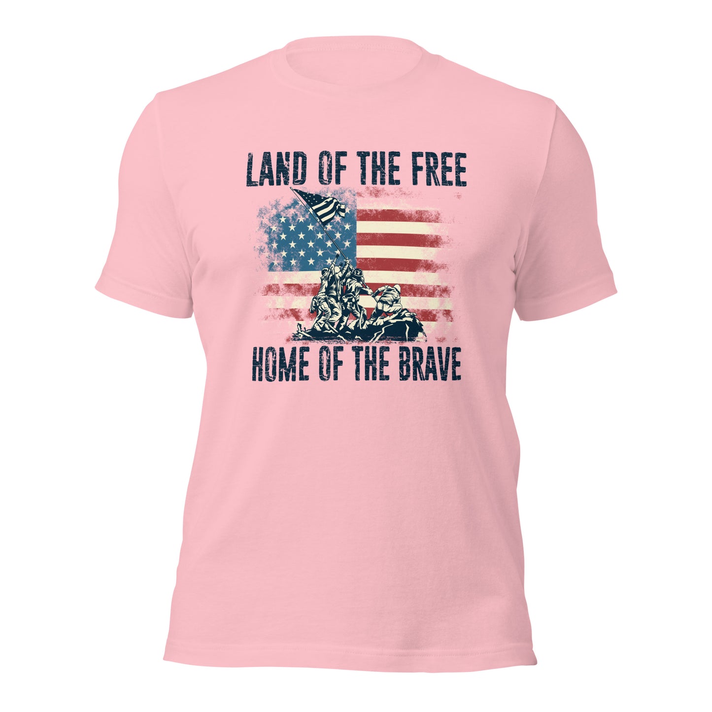 Vintage Land Of The Free Home Of The Brave Unisex Light Shirt