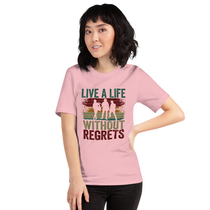 Musician Live A Life Without Regrets Inspiring Quote Guitarist Unisex Light t-shirt