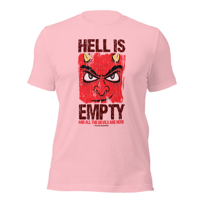 William Shakespeare Hell Is Empty And All The Devils Are Here Unisex Light Tee