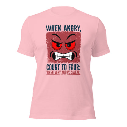 Mark Twain When Angry Count to Four Wisdom Unisex Light T-shirt