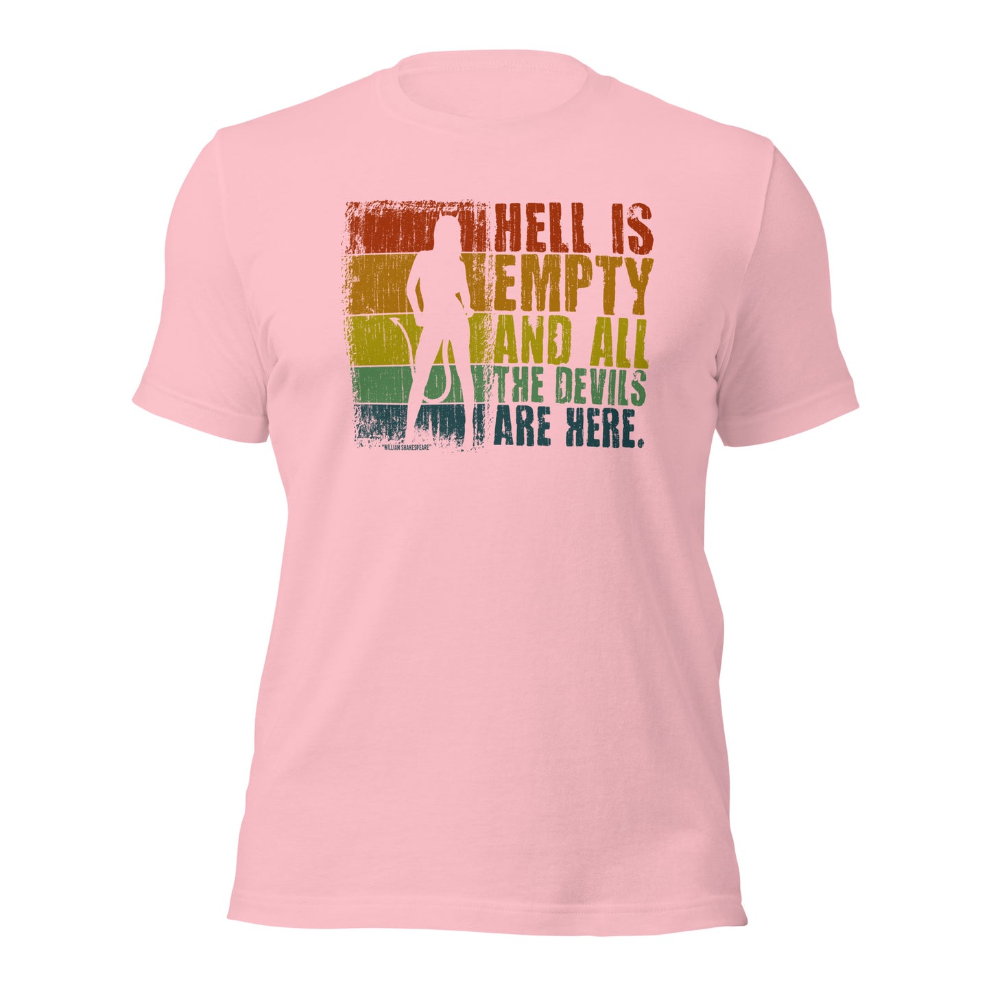 Shakespeare Quotes Literary Apparel Hell Is Empty Unisex Light Shirt