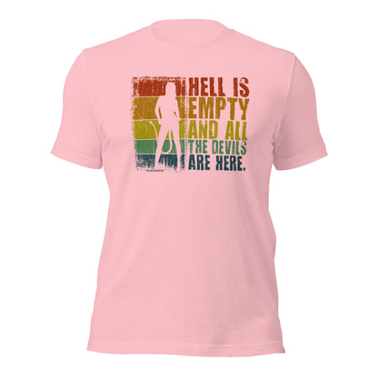 Shakespeare Quotes Literary Apparel Hell Is Empty Unisex Light Shirt