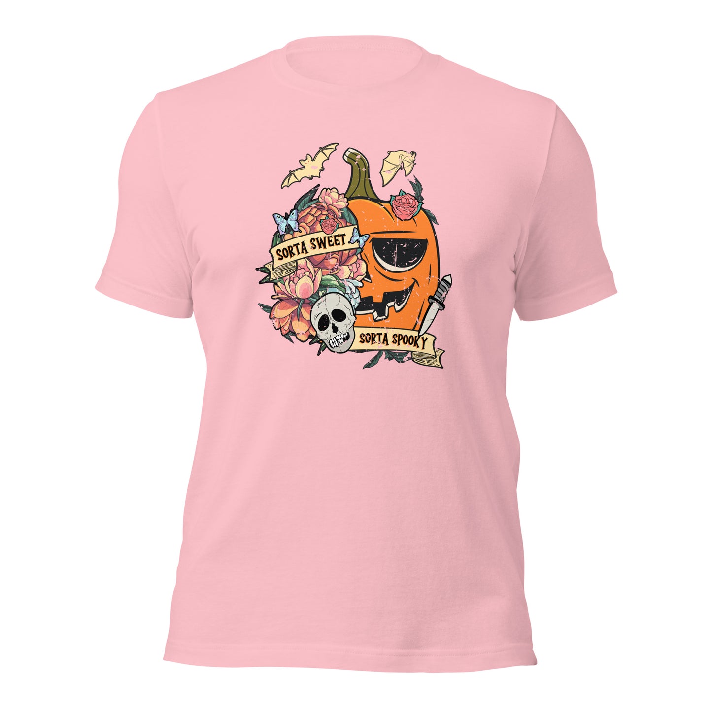 Retro Sorta Sweet Sorta Spooky Halloween Pumpkin Unisex Light Shirt