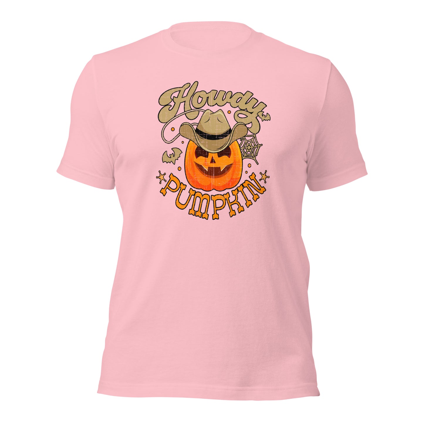 Howdy Pumpkin Cowboy Cowgirl Western Halloween Unisex Light Shirt