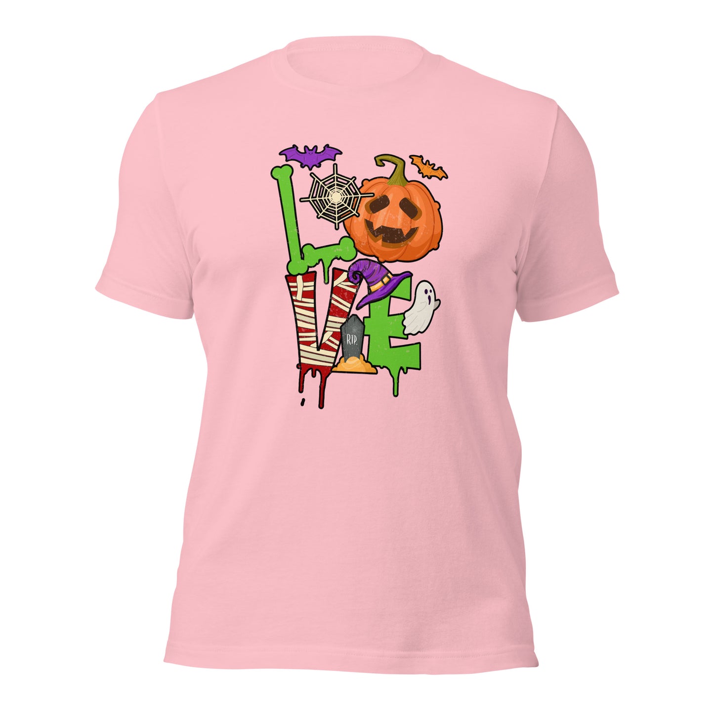 Halloween Love Tee Cute Fall Pumpkin Unisex Light Shirt