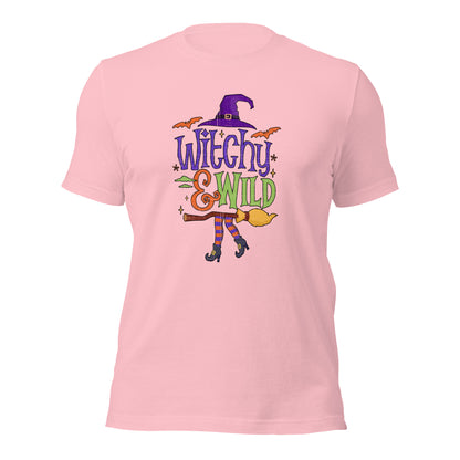 Witchy & Wild Halloween Fall Shirt Spooky Season Unisex Light Tee