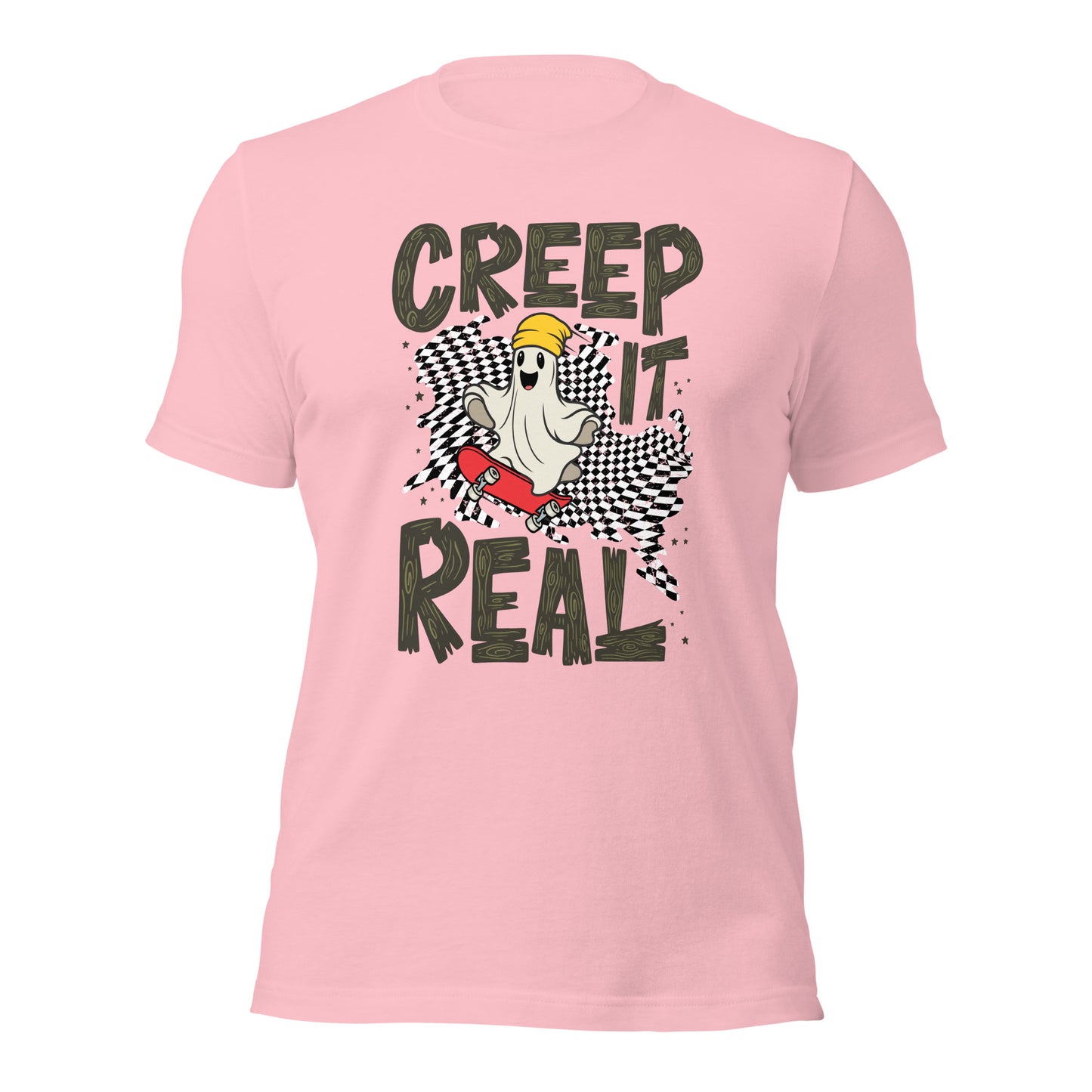 Creep It Real Skateboard Ghost Halloween Unisex Light Shirt