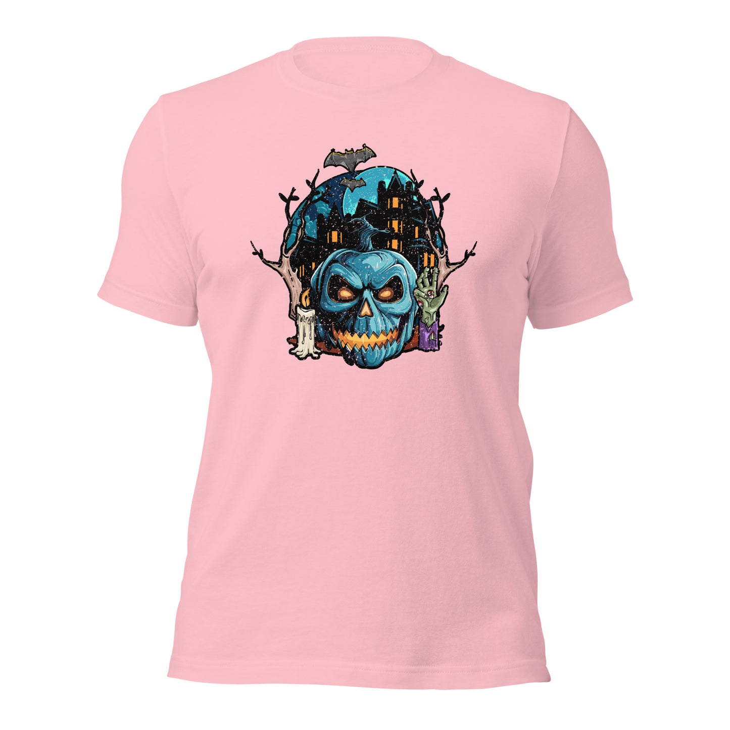 Haunted House Creepy Skull Halloween Unisex Light Shirt